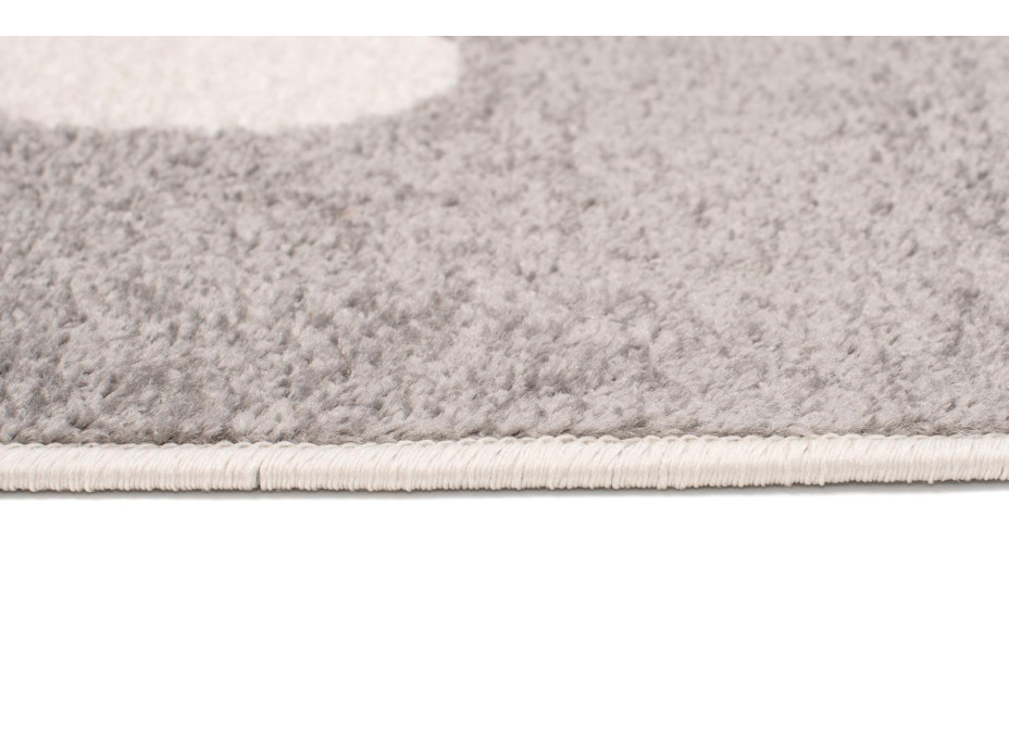 Kusový koberec AZUR srdíčka a hvězdičky - šedý/růžový/bílý, 160x220 cm