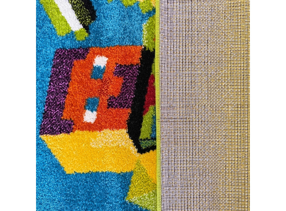 Dětský koberec Panáček Steve - oranžový