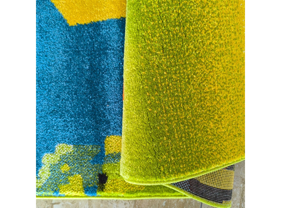 Dětský koberec Panáček Steve - oranžový