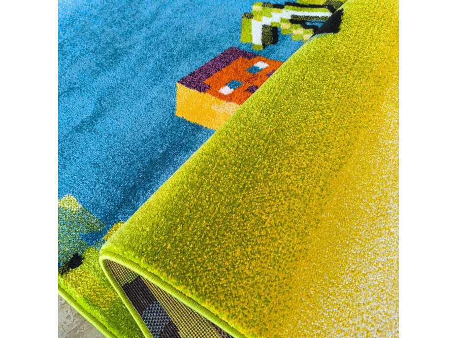 Dětský koberec Panáček Steve - oranžový