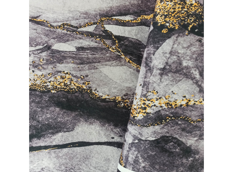 Kusový koberec HONOR Rock - tmavě šedý