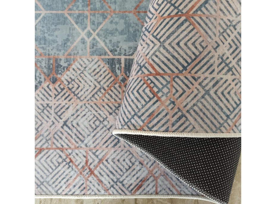 Kusový koberec HONOR Geometry - modrý