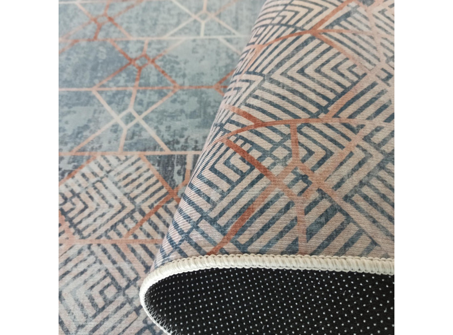 Kusový koberec HONOR Geometry - modrý