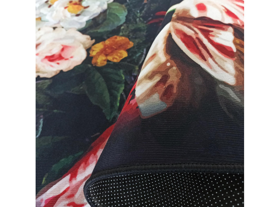 Kusový koberec HONOR Flowers - černý