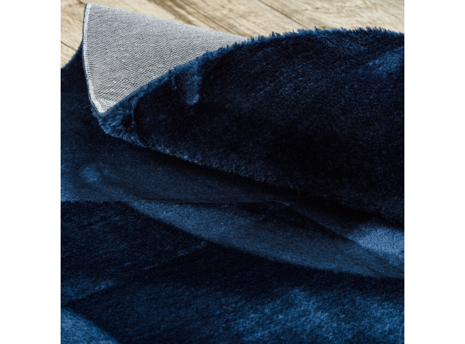Kusový koberec Visco Rabbit Dark blue 10 kruh