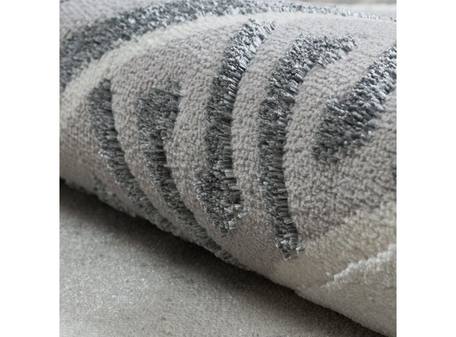 Kusový koberec Allure 1960 white/grey kruh