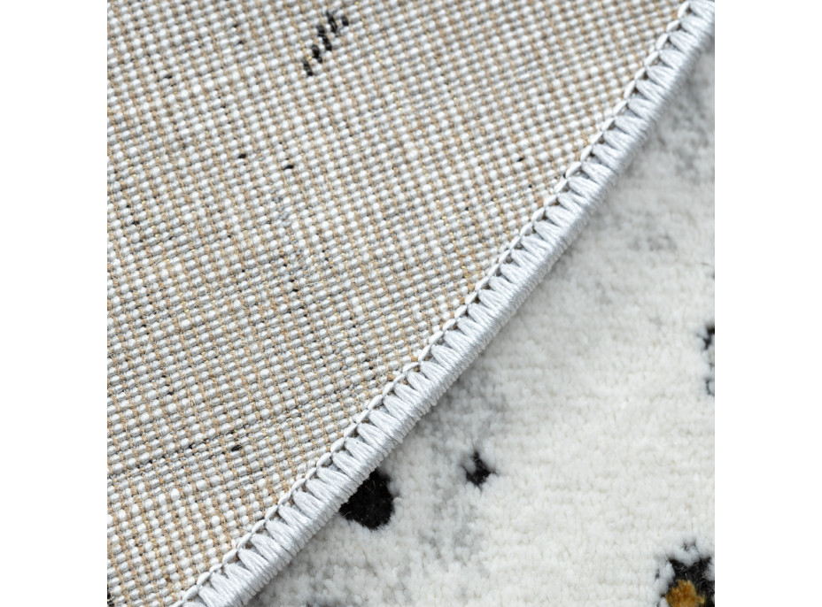 Kusový koberec Allure 1963 white/gold kruh