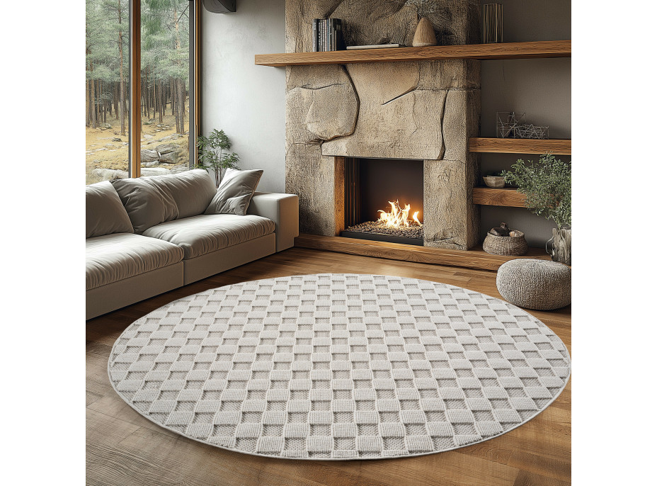 Kusový koberec Helix 2203 cream kruh