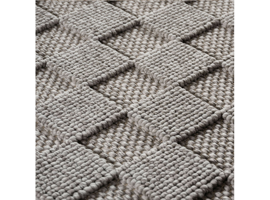 Kusový koberec Helix 2203 silver kruh