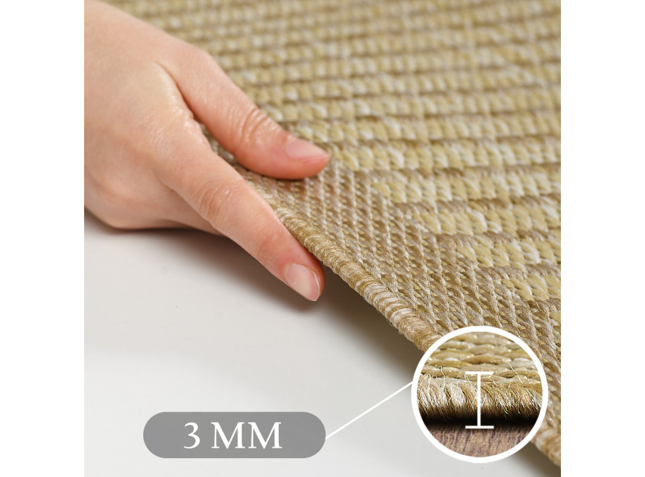 Kusový koberec Giza 1410 Beige kruh