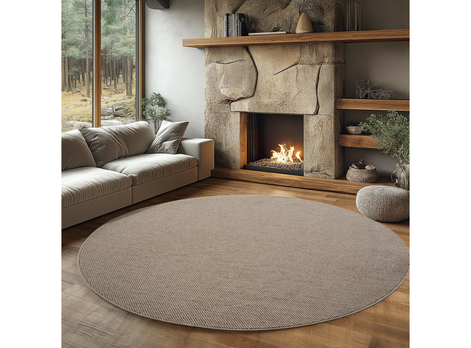 Kusový koberec Helix 2200 beige kruh