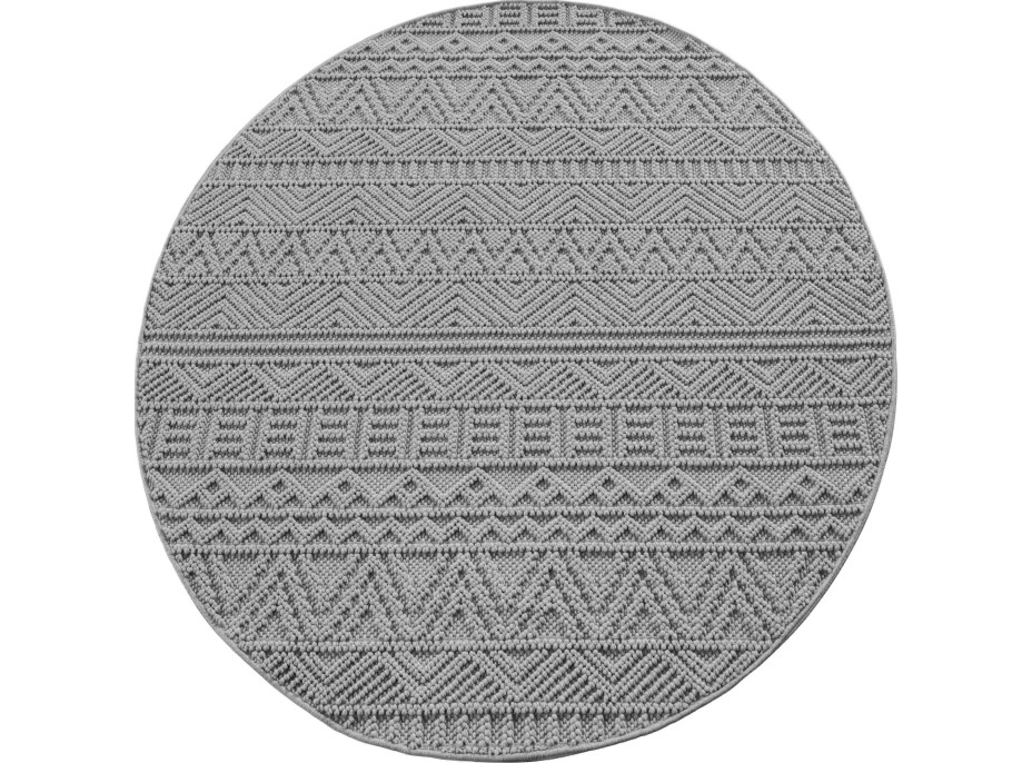 Kusový koberec Helix 2202 silver kruh