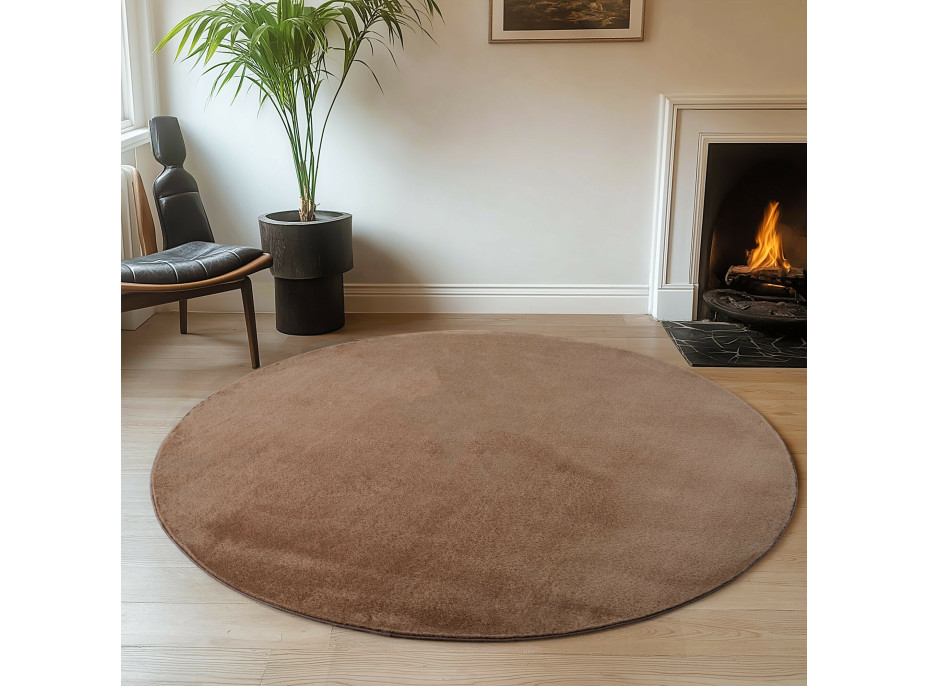 Kusový koberec Joy 1400 mocca kruh