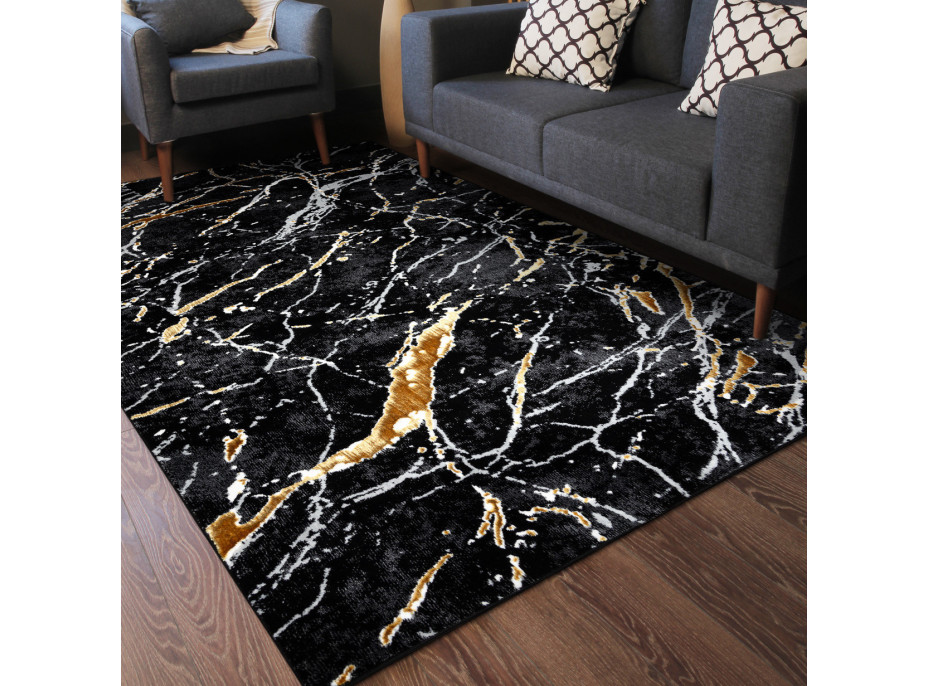 Kusový koberec Allure 1963 black/gold