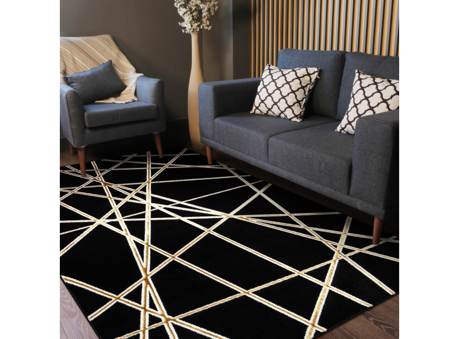 Kusový koberec Allure 1964 black/gold