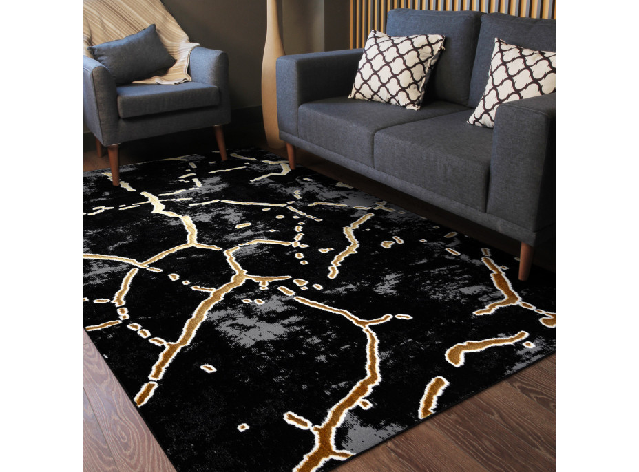 Kusový koberec Allure 1967 black/gold