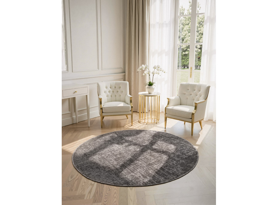 Kusový koberec Brilliance Prisma 106310 Silver Grey z kolekce Elle kruh