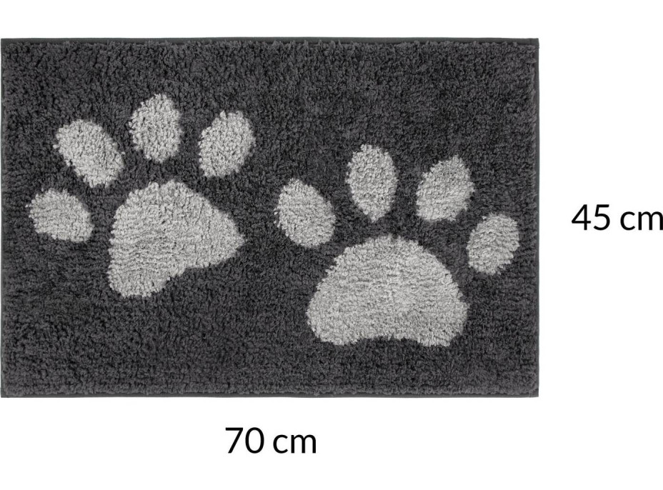 Koberec pro psy SOFT SHAGGY PAW - 45x70 cm - grafitový