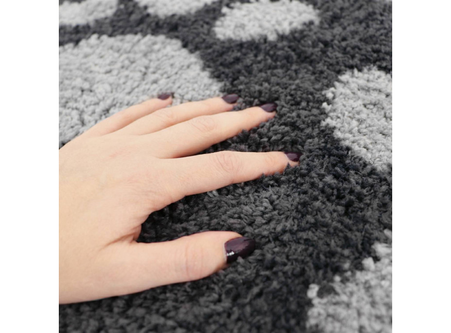 Koberec pro psy SOFT SHAGGY PAW - 45x70 cm - grafitový