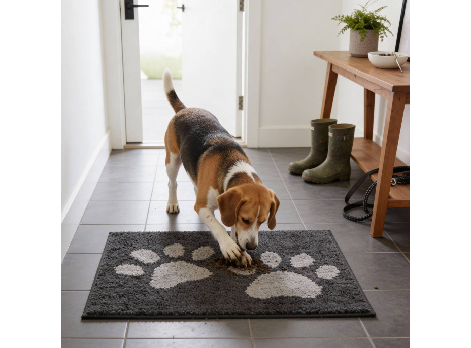 Koberec pro psy SOFT SHAGGY PAW - 60x90 cm - grafitový