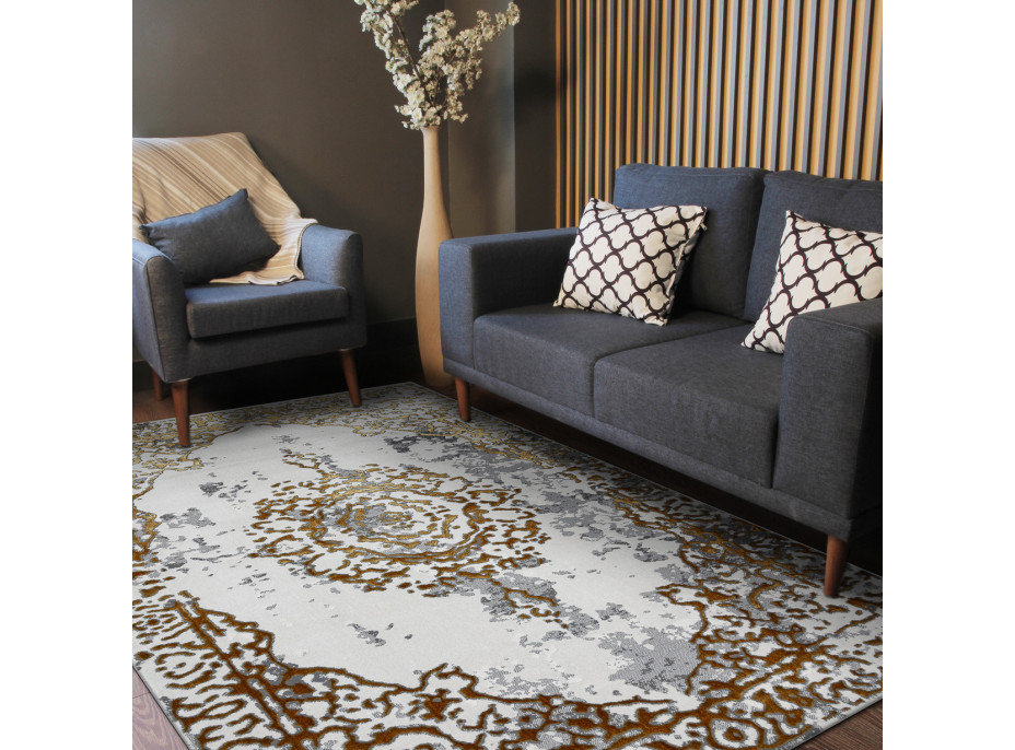 Kusový koberec Allure 1961 gold/white