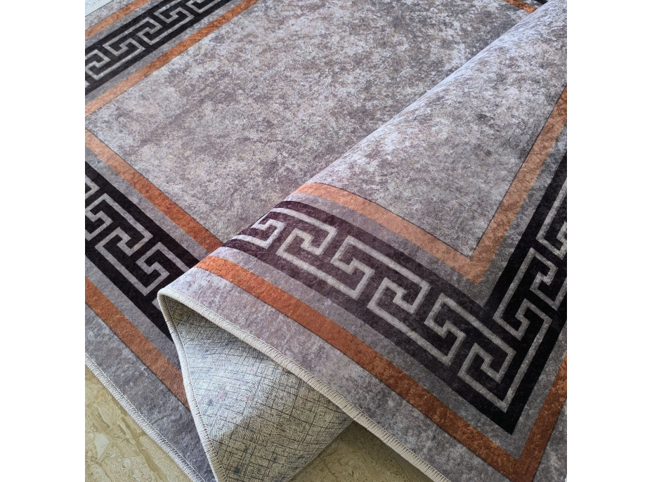 Kusový koberec HONOR New - Greek - hnědý