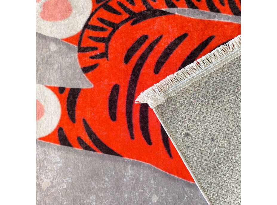 Dětský kusový koberec HONOR New - Tygr - šedý