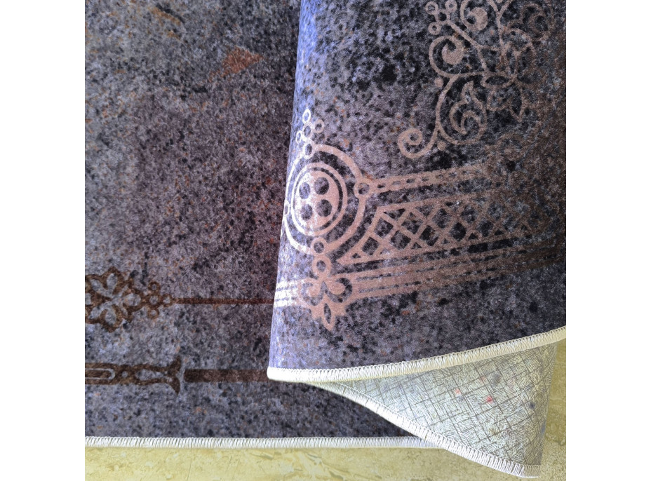 Kusový koberec HONOR New - Edge - tmavě šedý/hnědý