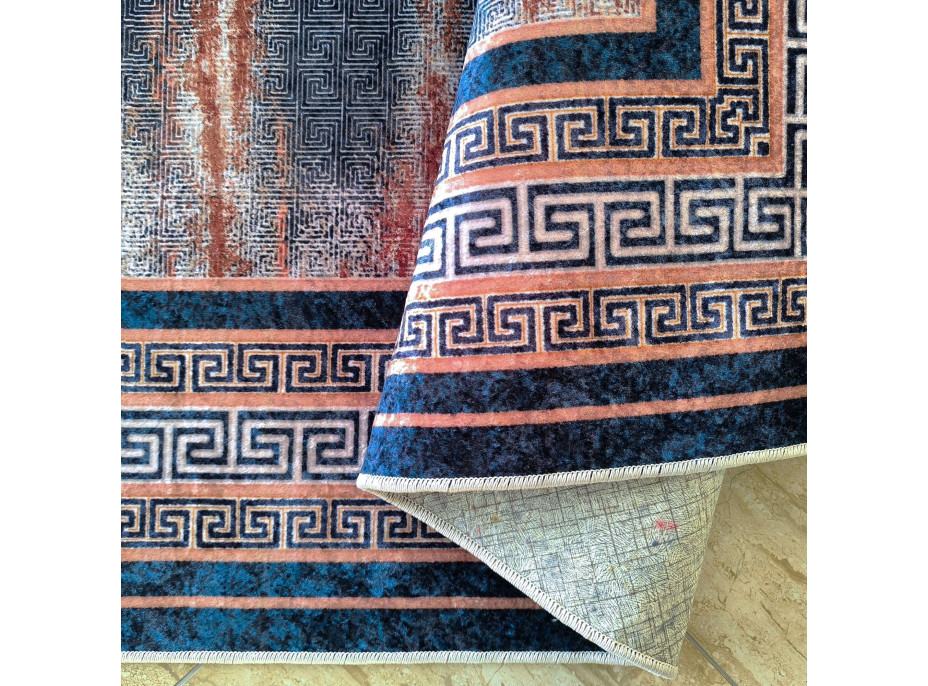 Kusový koberec HONOR New - Greece - tmavě modrý/červený