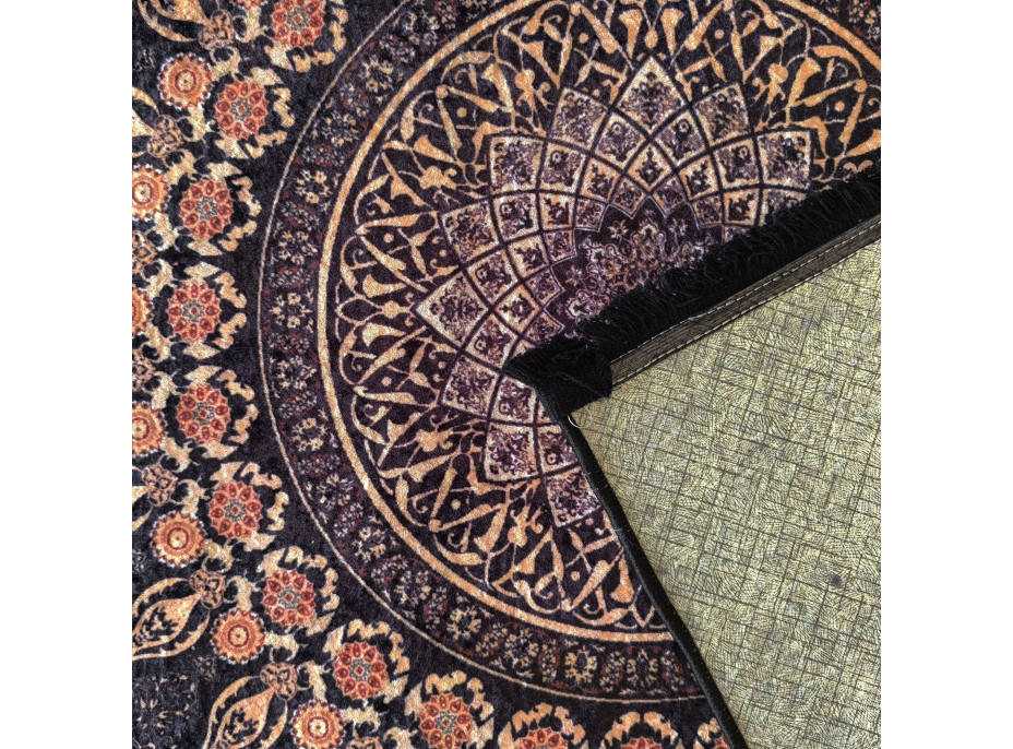 Kusový koberec HONOR New - Mandala - tmavě modrý/fialový