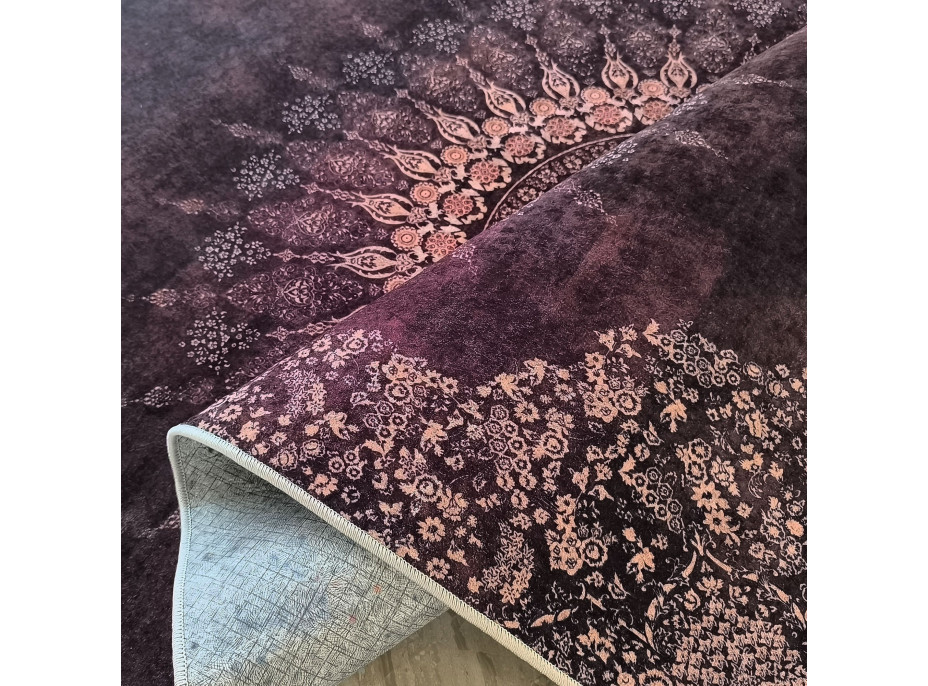 Kusový koberec HONOR New - Mandala - tmavě červený/růžový