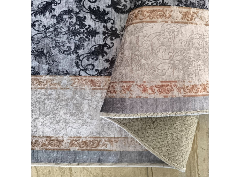 Kusový koberec HONOR New - Baroque - tmavě šedý/šedý