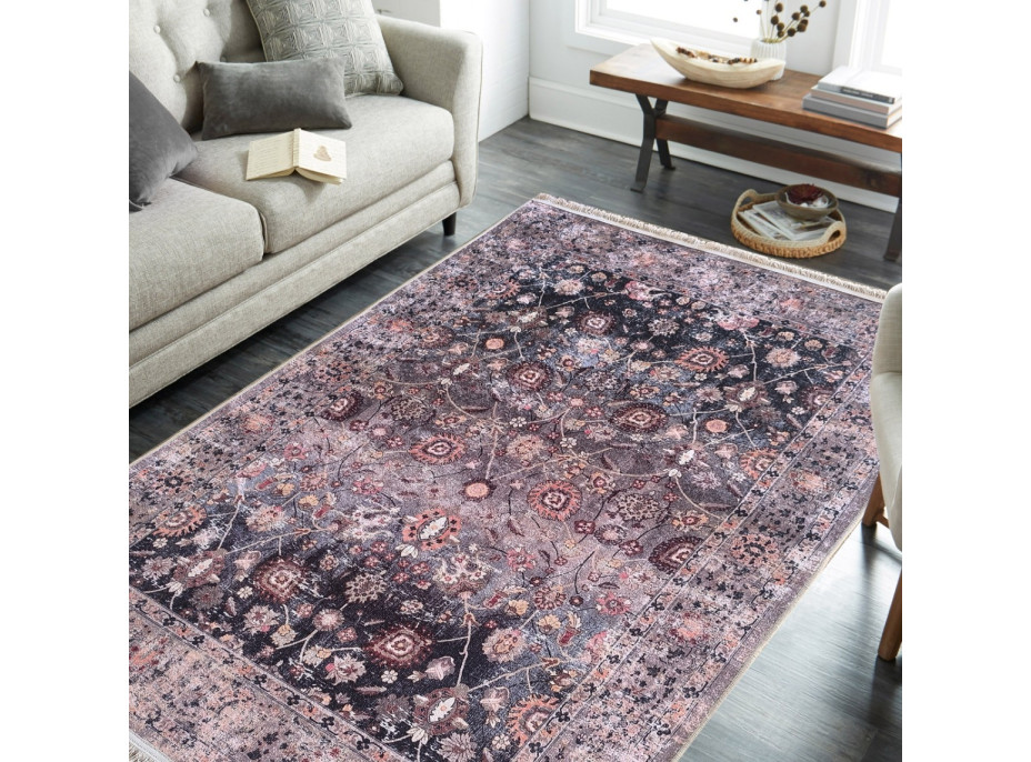 Kusový koberec HONOR New - Fragments - hnědý/šedý