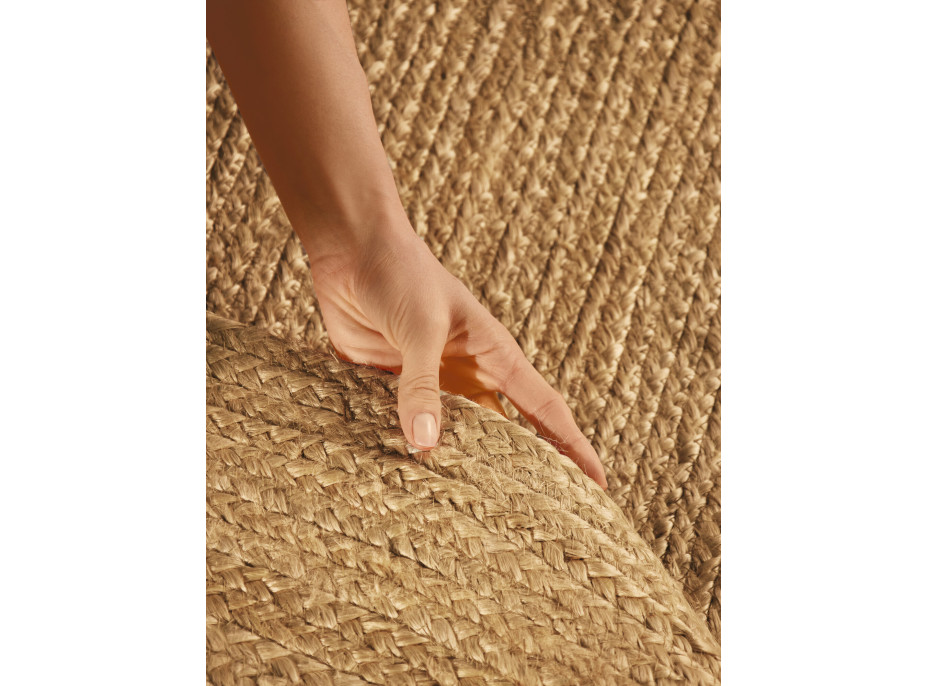 Kusový koberec Jute Braided 106005 Gold ovál