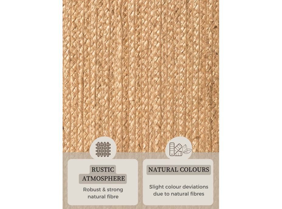 Kusový koberec Jute Braided 106005 Gold ovál