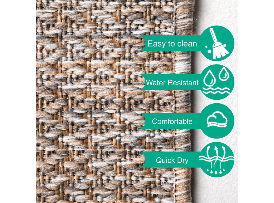 Kusový koberec Zagora 4511 Beige – na ven i na doma