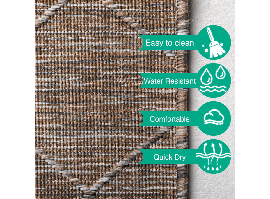 Kusový koberec Zagora 4512 Beige – na ven i na doma