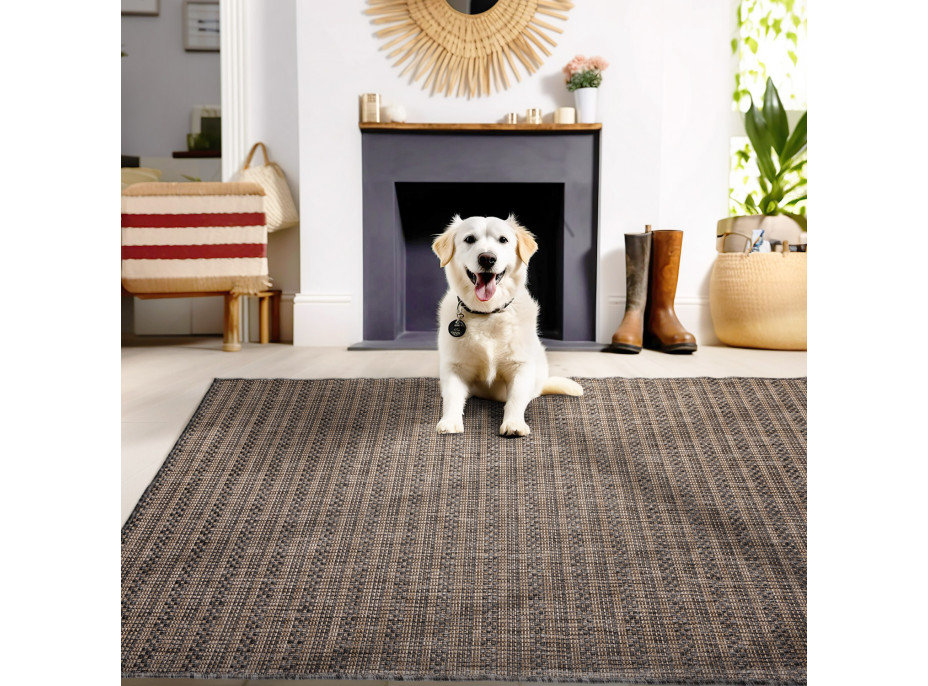 Kusový koberec Zagora 4513 Black – na ven i na doma