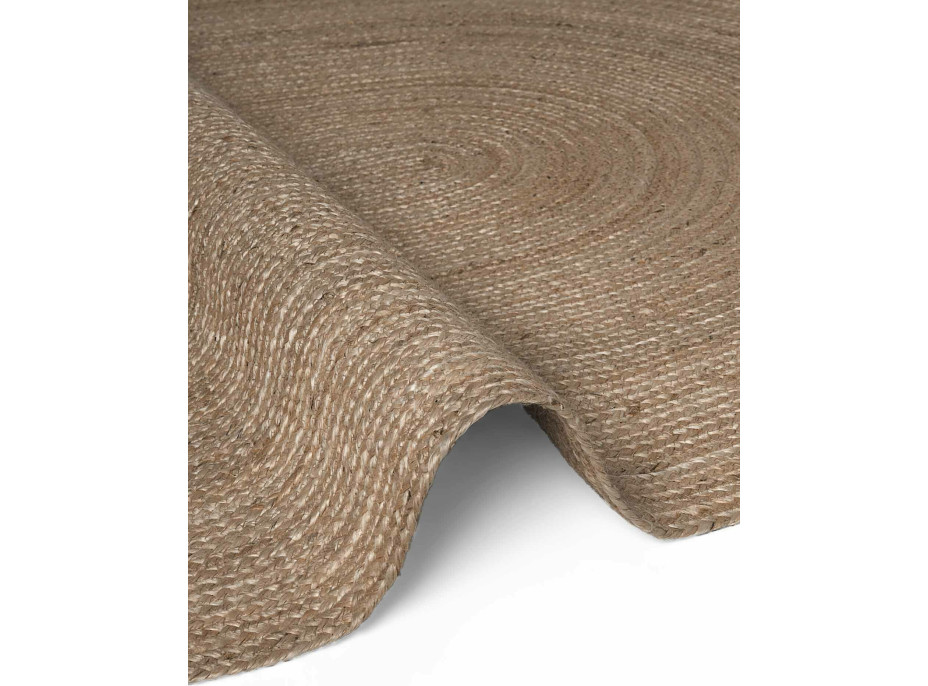 Kusový koberec Jute Braided 106006 Grey Brown ovál