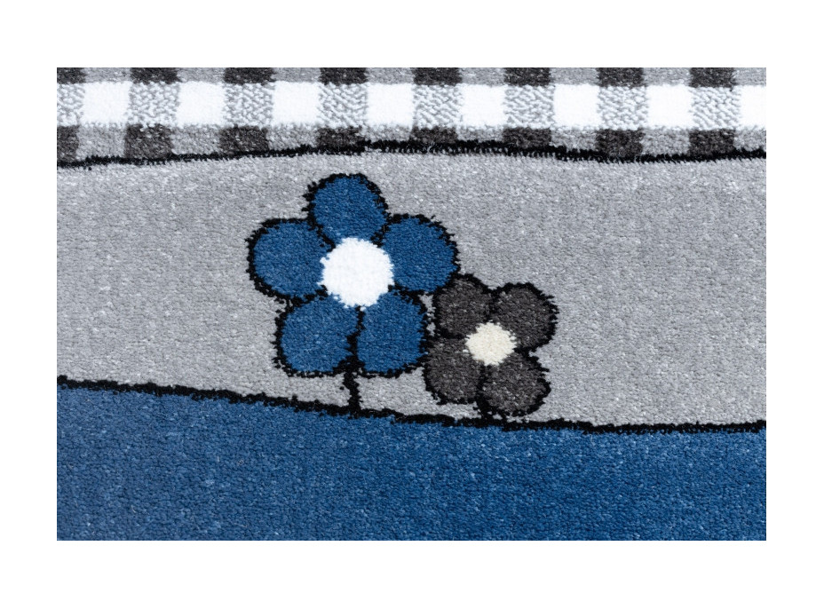 Dětský kusový koberec Petit Farm animals blue, 120x170 cm