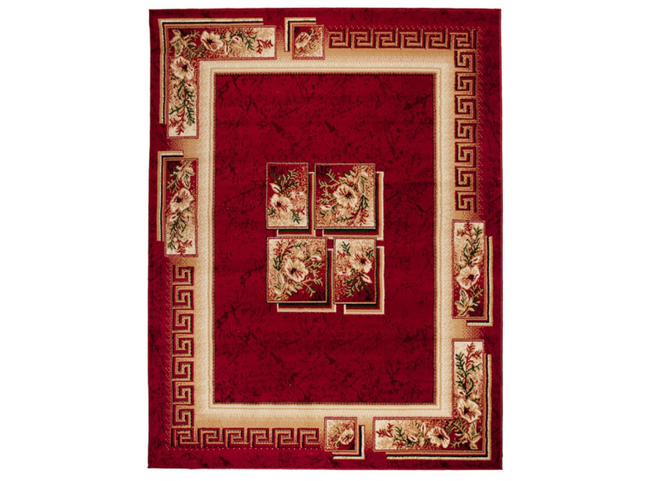 Kusový koberec ATLAS quatro - červený/béžový, 180x250 cm