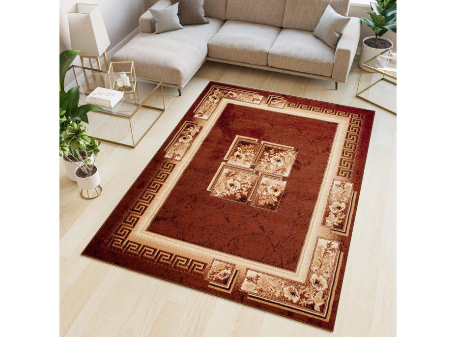 Kusový koberec ATLAS quatro - hnědý/béžový, 180x250 cm