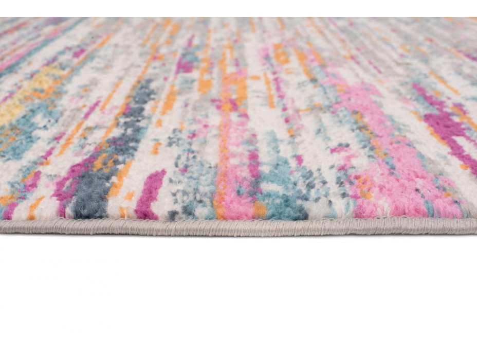 Kusový koberec AZUR static - šedý/růžový/modrý, 120x170 cm