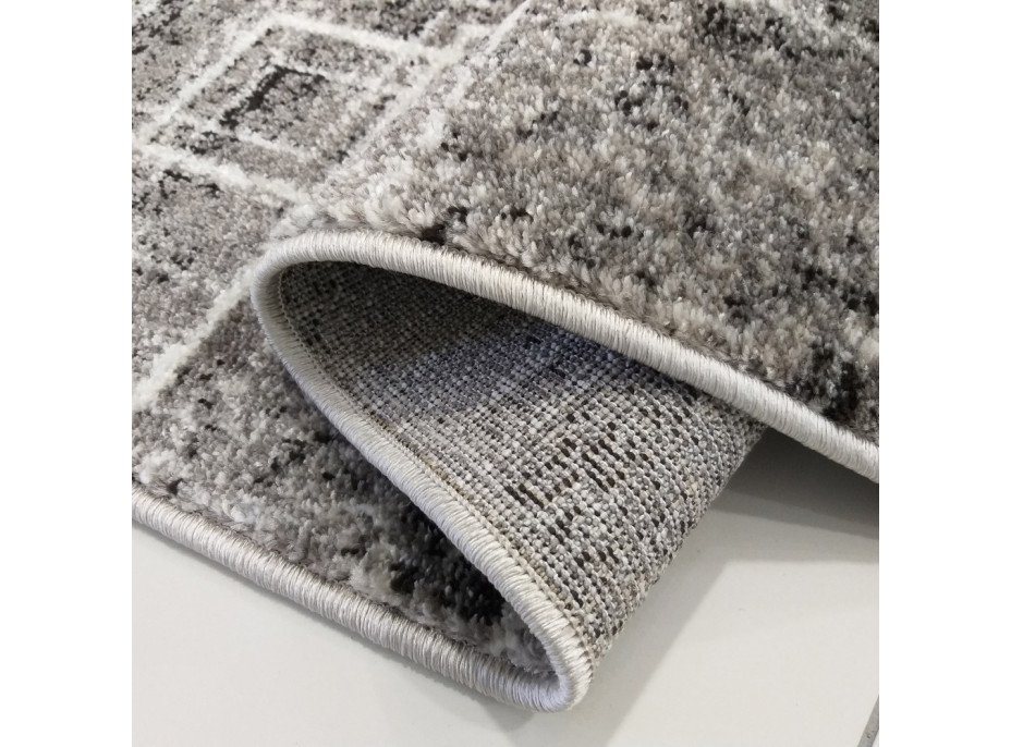 Kusový koberec PANNE cross - odstíny šedé, 60x100 cm