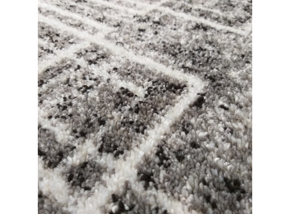 Kusový koberec PANNE cross - odstíny šedé, 60x100 cm