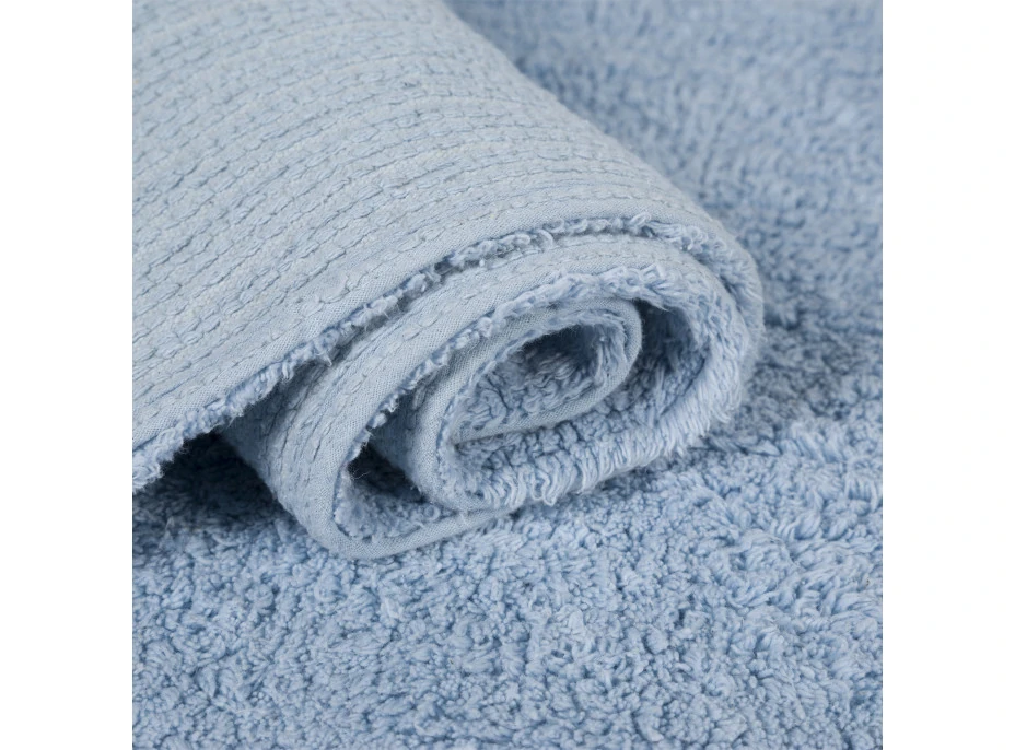 Ručně tkaný kusový koberec Polka Dots Blue-White