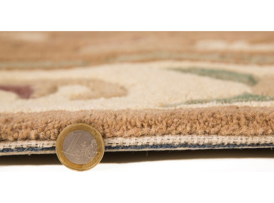 Ručně všívaný kusový koberec Lotus premium Fawn circle